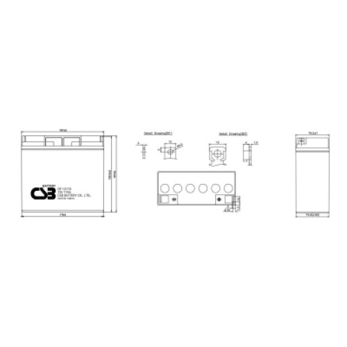 Батарея к ИБП CSB 12В 17 Ач (GP12170B1/ В3)