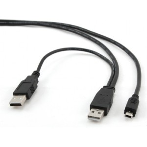 Кабель для передачі даних USB 2.0 AMx2 to Mini 5P 0.9m Cablexpert (CCP-USB22-AM5P-3)