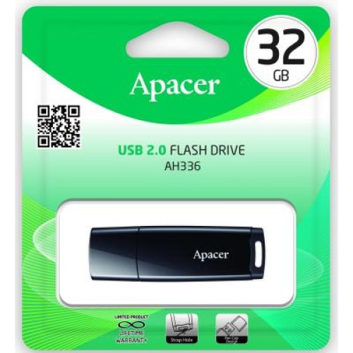 USB флеш накопитель Apacer 32GB AH336 Black USB 2.0 (AP32GAH336B-1)