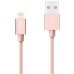 Дата кабель USB 2.0 AM to Lightning 1.0m Rose Gold Rock (F_69311)