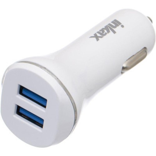 Зарядное устройство Inkax CD-12 Car charger + Type-C cable 2USB 2.1A White (F_72207)
