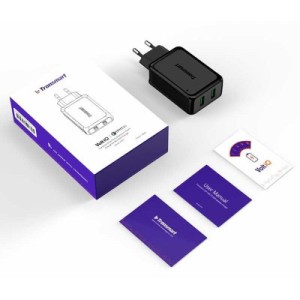 Зарядное устройство Tronsmart W2TF 36W Dual Port Qualcomm QC 3.0&VoltiQ (232340)