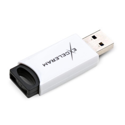USB флеш накопитель eXceleram 64GB H2 Series White/Black USB 2.0 (EXU2H2W64)
