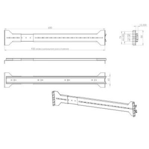 Кріплення для 19" обладнання CSV R700 до 4U телескопічні (КТН700_4U)
