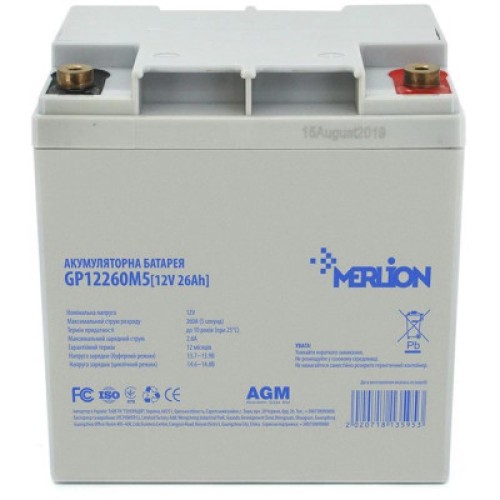 Батарея к ИБП Merlion 12V-26Ah (GP12260M5)