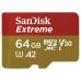 Карта памяти SanDisk 64GB microSD class 10 UHS-I U3 A2 EXTREME (SDSQXA2-064G-GN6AA)