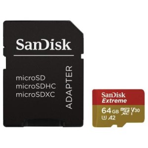 Карта пам'яті SanDisk 64GB microSD class 10 UHS-I U3 A2 EXTREME (SDSQXA2-064G-GN6AA)