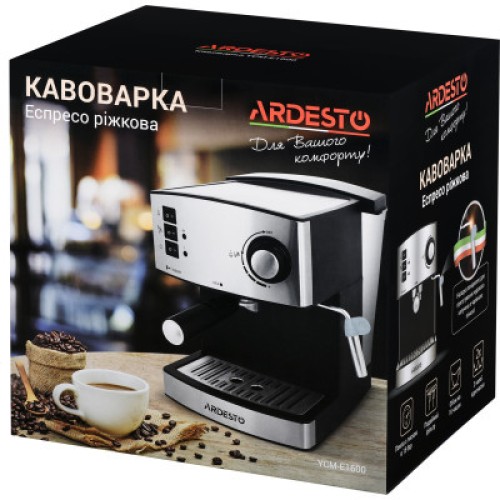 Рожковая кофеварка эспрессо Ardesto YCM-E1600
