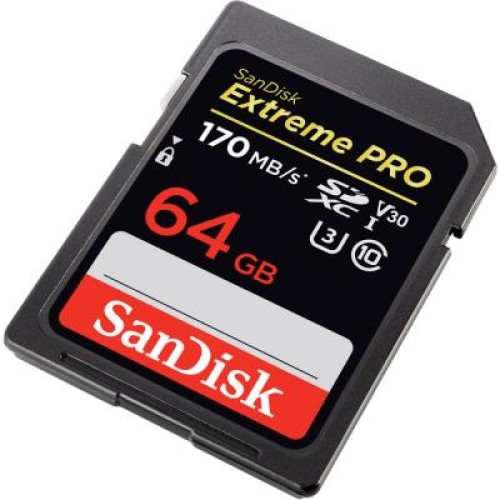 Карта памяти SanDisk 64GB SDXC class 10 V30 UHS-I U3 Extreme Pro (SDSDXXY-064G-GN4IN)