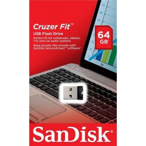 USB флеш накопитель SanDisk 64GB Cruzer Fit USB 2.0 (SDCZ33-064G-G35)