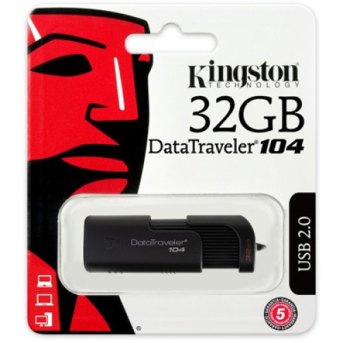 USB флеш накопитель Kingston 32GB DataTraveller 104 Black USB 2.0 (DT104/32GB) USB флеш накопитель Kingston 32GB DataTraveller 104 Black USB 2.0 (DT104/32GB)