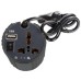 Автомобильный инвертор Porto 12V/220V 150W, USB, ионизатор, Black (MNY-150B)