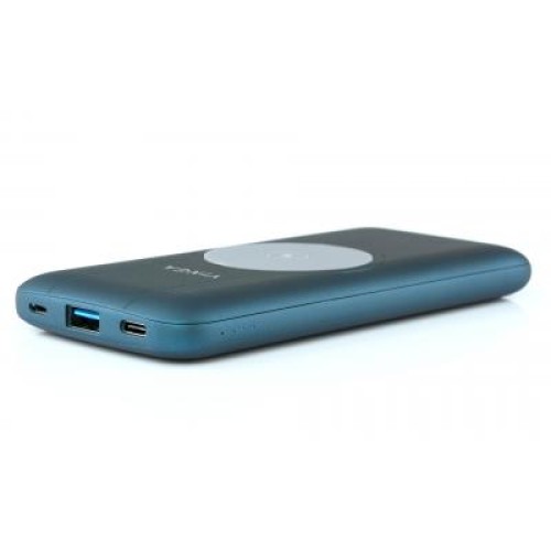 Батарея универсальная Vinga 10000 mAh Wireless QC3.0 PD soft touch blue (BTPB3510WLROBL)