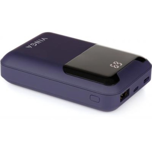 Батарея универсальная Vinga 10000 mAh Display soft touch purple (BTPB0310LEDROP)