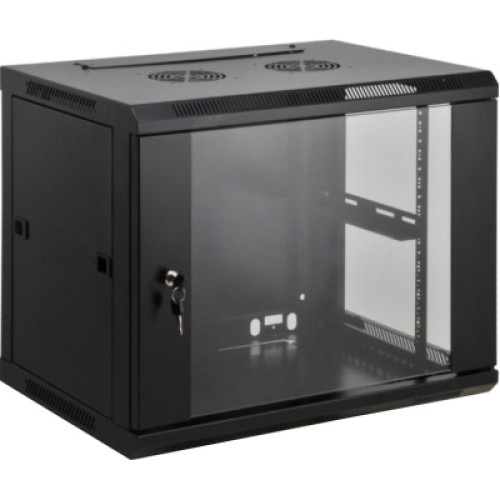 Шкаф настенный Kingda 9U 19" 600x450 RAL9004 (KD-007-6409)