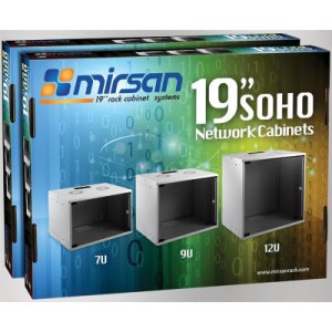 Шафа настінна Mirsan 12U 535x400, SOHO, RAL 7035 (MR.SOH12U40DE.02)