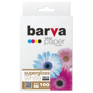 Фотобумага Barva 10x15, 255 g/m2, PROFI, 100арк, supergloss (R255-265)