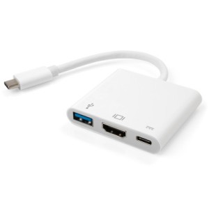 Концентратор Vinga Type-C to HDMI+USB3.0+Type-C PD (VCPATC2HDMIUSBPDWH)