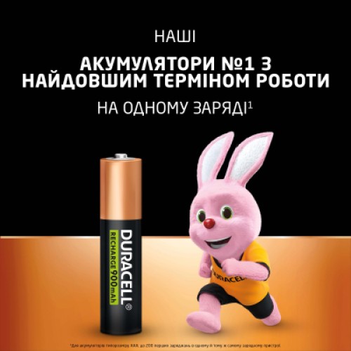 Аккумулятор Duracell AAA HR03 900mAh * 4 (5005015)