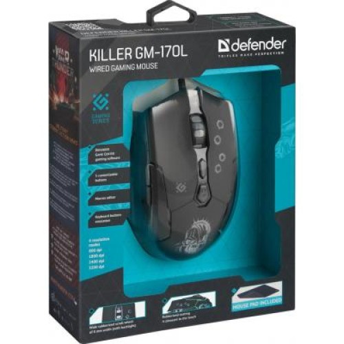 Мышка Defender Killer GM-170L Black (52170)