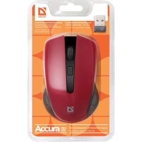 Мышка Defender Accura MM-935 Red (52937)