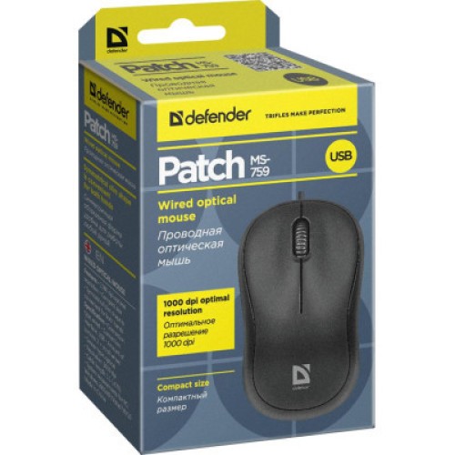 Мышка Defender Patch MS-759 Black (52759)