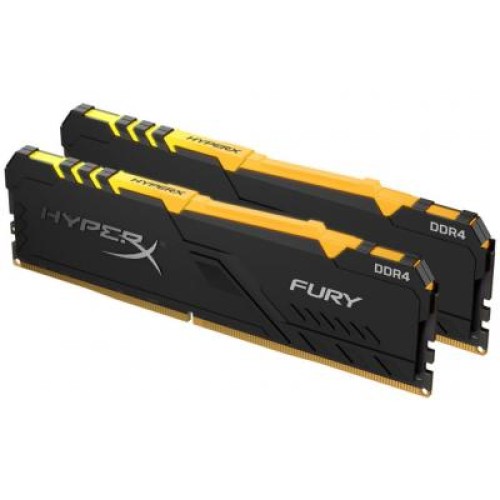 Модуль памяти для компьютера DDR4 16GB (2x8GB) 3200 MHz HyperX FURY RGB Kingston Fury (ex.HyperX) (HX432C16FB3AK2/16)