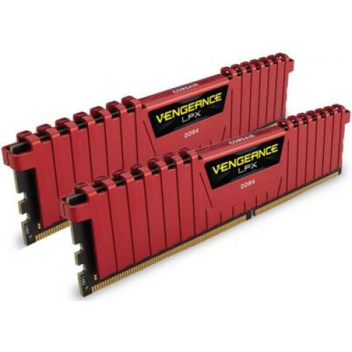 Модуль памяти для компьютера DDR4 32GB (2x16GB) 2666 MHz Vengeance LPX Red Corsair (CMK32GX4M2A2666C16R)