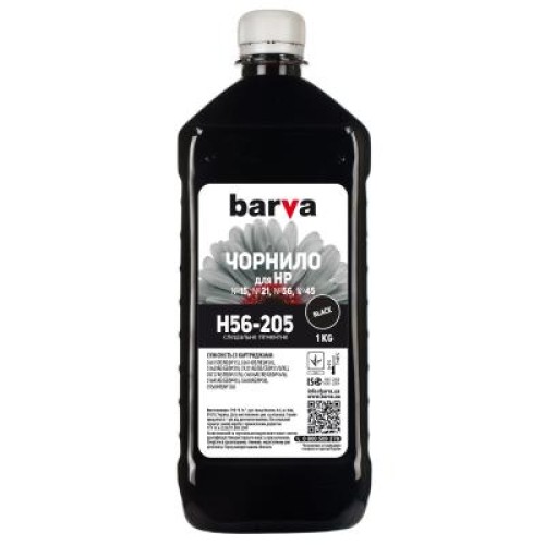 Чернила Barva HP 56/27/21 1кг BLACK pigmented (H56-205)