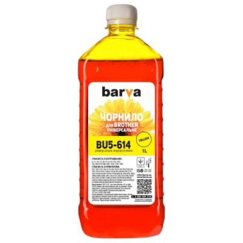 Чернила Barva BROTHER Universal-5 1л YELLOW (BU5-614)