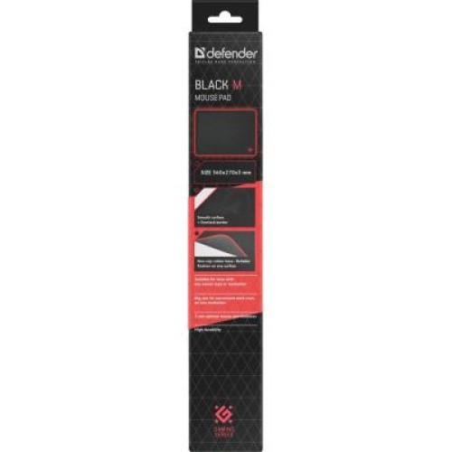 Коврик для мышки Defender Black M (50560)