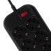 Сетевой фильтр питания ColorWay CW-CHE64B, 6 розеток/4USB Black (CW-CHE64B)