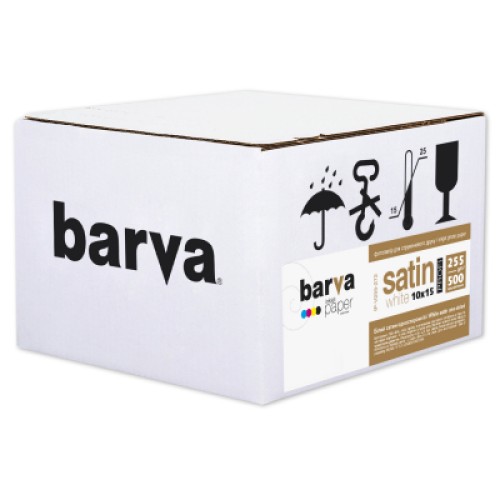 Фотобумага Barva 10x15, 255g/m2, PROFI, White satin, 500c (IP-V255-272)