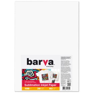 Фотобумага Barva A3 Everyday Sublimation 100г, 20л (IP-TSE100-329)