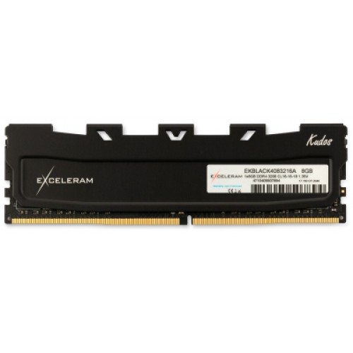 Модуль памяти для компьютера DDR4 8GB 3200 MHz Kudos Black eXceleram (EKBLACK4083216A)