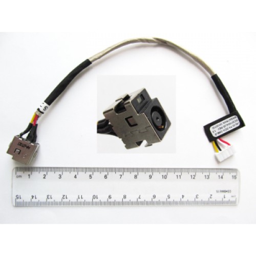 Разъем питания ноутбука с кабелем для HP PJ064 (7.4mm x 5.0mm + center pin), 5(4)-pi Универсальный (A49032)