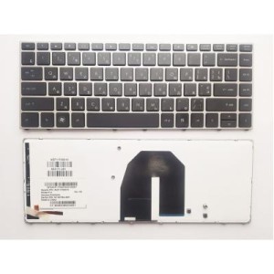 Клавиатура ноутбука HP ProBook 5330m черная с серебристой рамкой подсветкой UA (A43817)
