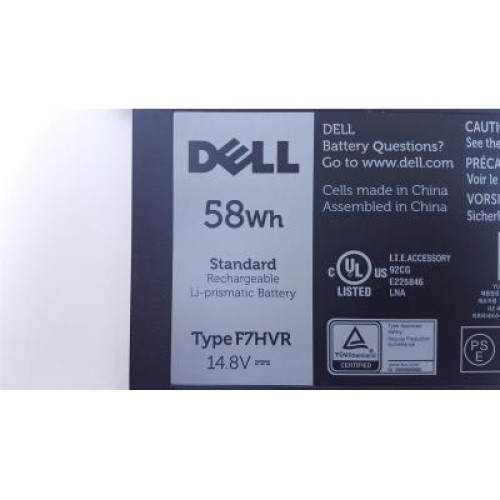Аккумулятор для ноутбука Dell Inspiron 15-7537 F7HVR, 58Wh (3800mAh), 4cell, 14.8V, Li-ion (A47207)