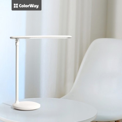 Настольная лампа ColorWay 4W with built-in battery 1800 mAh USB in/out 5V*1A, white (CW-DL02B-W)