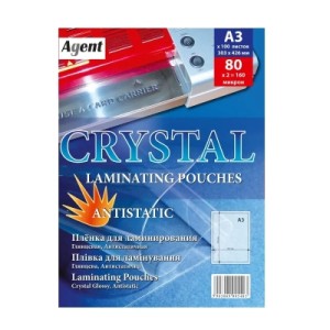 Пленка для ламинирования Agent глянц. А3 (303х426) 80 мкн (100 шт.) ANTISTATIC (3130011)