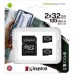 Карта памяти Kingston 2x32GB microSD class 10 U1 V10 A1 Canvas Select Plus (SDCS2/32GB-2P1A) Карта памяти Kingston 2x32GB microSD class 10 U1 V10 A1 Canvas Select Plus (SDCS2/32GB-2P1A)