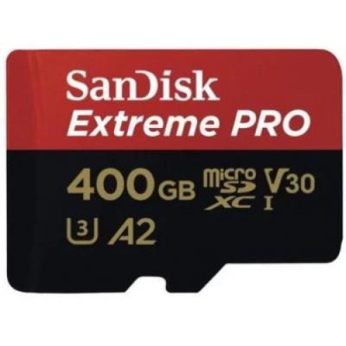 Карта памяти SanDisk 400GB microSDXC class 10 UHS-I U3 A2 V30 Extreme Pro (SDSQXCZ-400G-GN6MA)