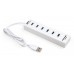Концентратор Vinga 6xUSB2.0 + card-reader with switch 0.8m (VCP2H6USBCRSWWH)