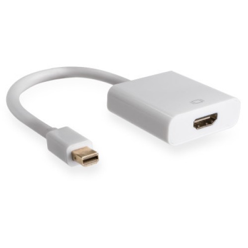 Переходник Mini Display port M to HDMI F white Vinga (VCPMDPHDMIWH)