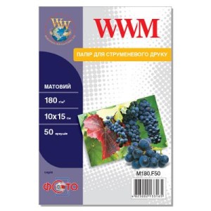 Фотобумага WWM 10x15 (M180.F50)