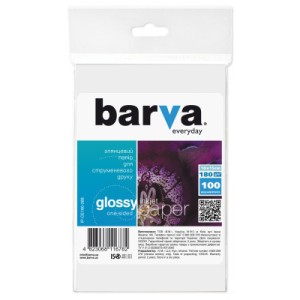 Фотобумага Barva 10x15 Everyday 180г Glossy 100с (IP-CE180-288)