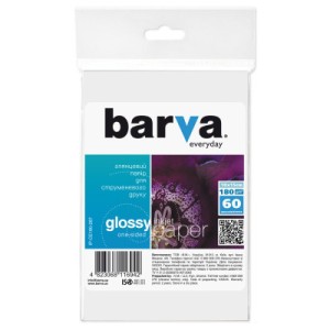 Фотобумага Barva 10x15 Everyday 180г Glossy 60с (IP-CE180-287)