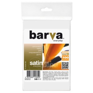 Фотобумага Barva 10x15, 260g/m2, Everyday, Satin, 100с (IP-VE260-305)