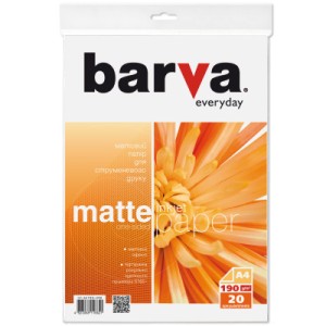 Фотобумага Barva A4 Everyday matted 190г 20с (IP-AE190-290)