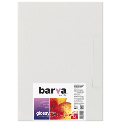 Фотобумага Barva A3 155г Everyday Glossy double-sided 60с (IP-GE155-310) Фотобумага Barva A3 155г Everyday Glossy double-sided 60с (IP-GE155-310)